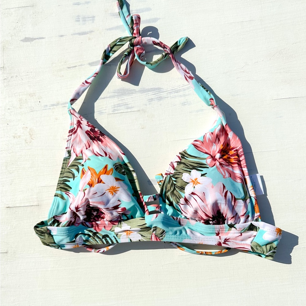 Floral bikini top